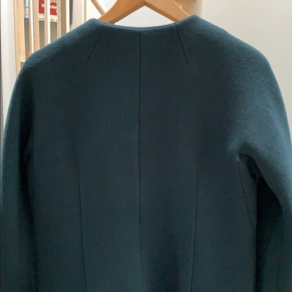 Milly Teal Wool Flounce Coat - Picture 9 of 9